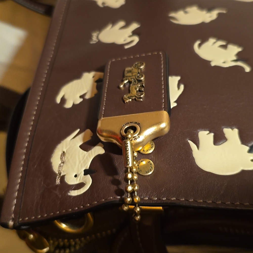 Price Drop Weekend Only !Coach Rogue Satchel with Elephant Print - Picture 9 of 9